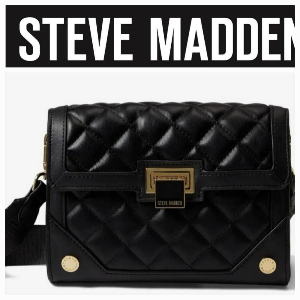 Steve Madden BToni Solid Crossbody‎ Bag- Black